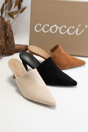 Pointed Toe Slip on Kitten Heel image 0